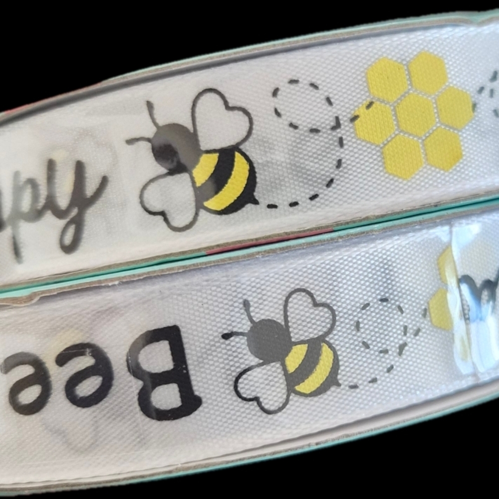Bee-Themed Kids Ribbon - White and Yellow
